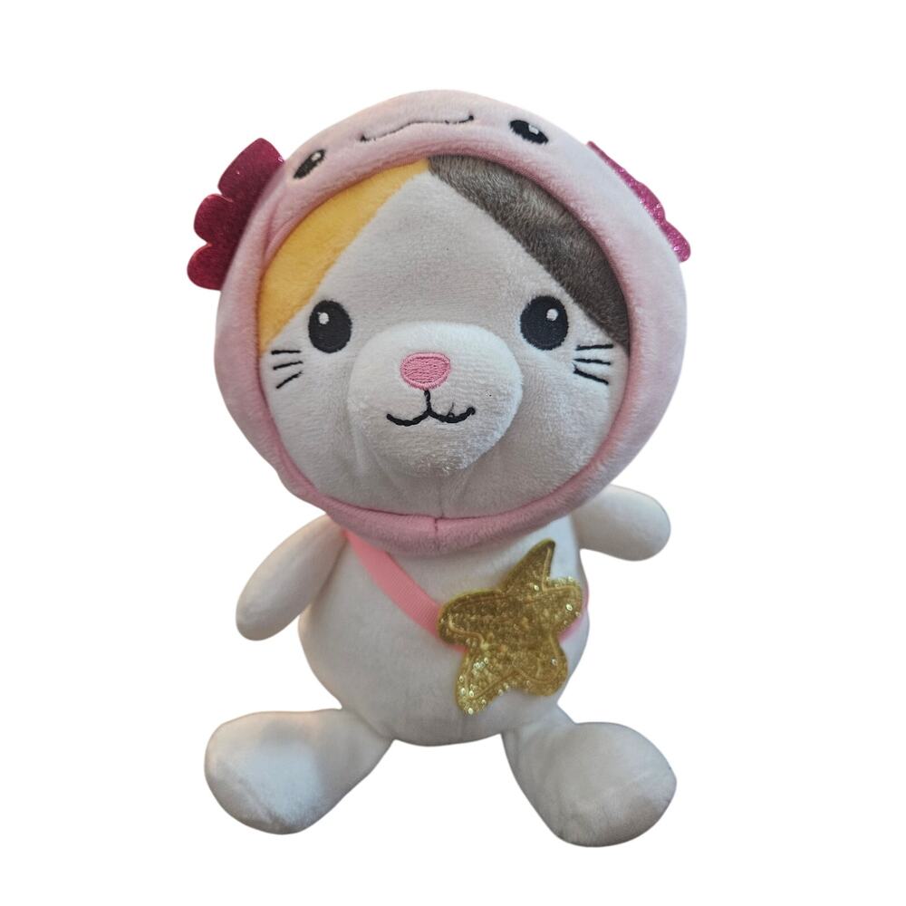 Hooded Cat Plush Toy with Star Super Cute Kitten Very Good Used Condition